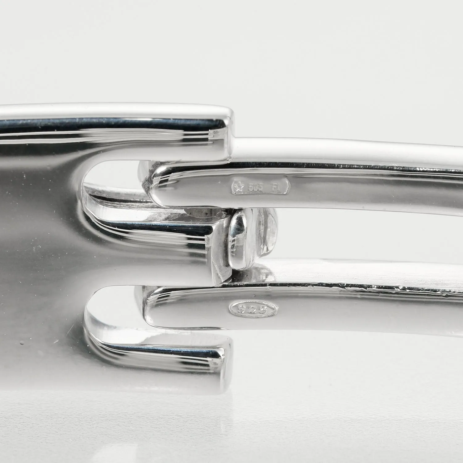 GUCCI bracelet Silver925 Silver With logo link vintage Women Used