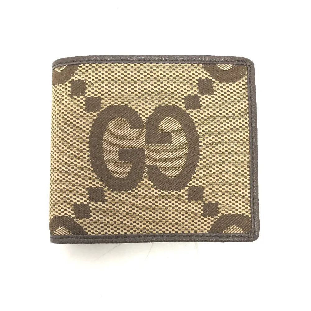GUCCI Folded wallet 699314 GG canvas beige GG jumbo Women Secondhand