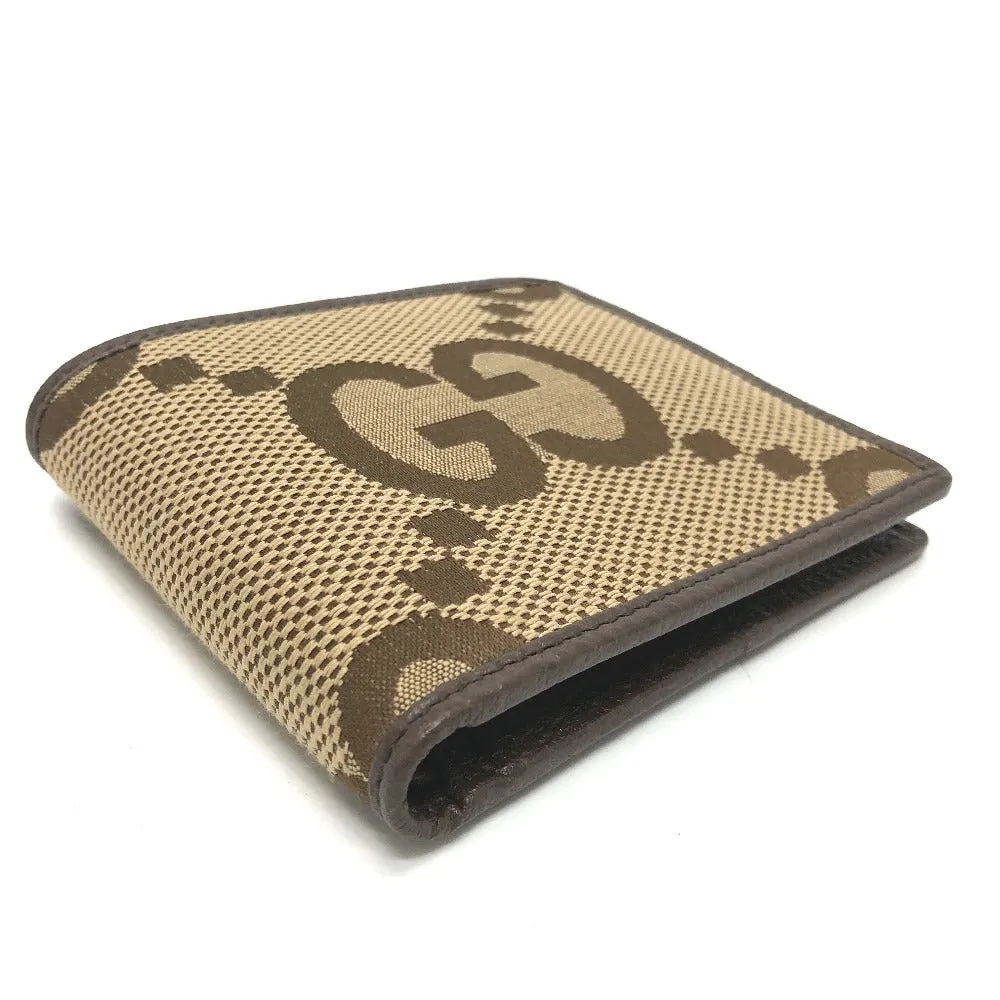 GUCCI Folded wallet 699314 GG canvas beige GG jumbo Women Secondhand