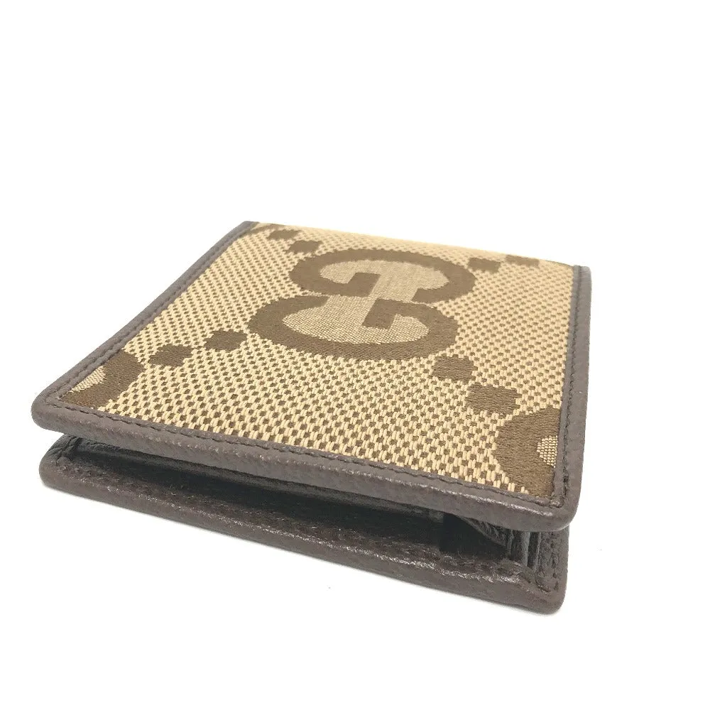 GUCCI Folded wallet 699314 GG canvas beige GG jumbo Women Secondhand