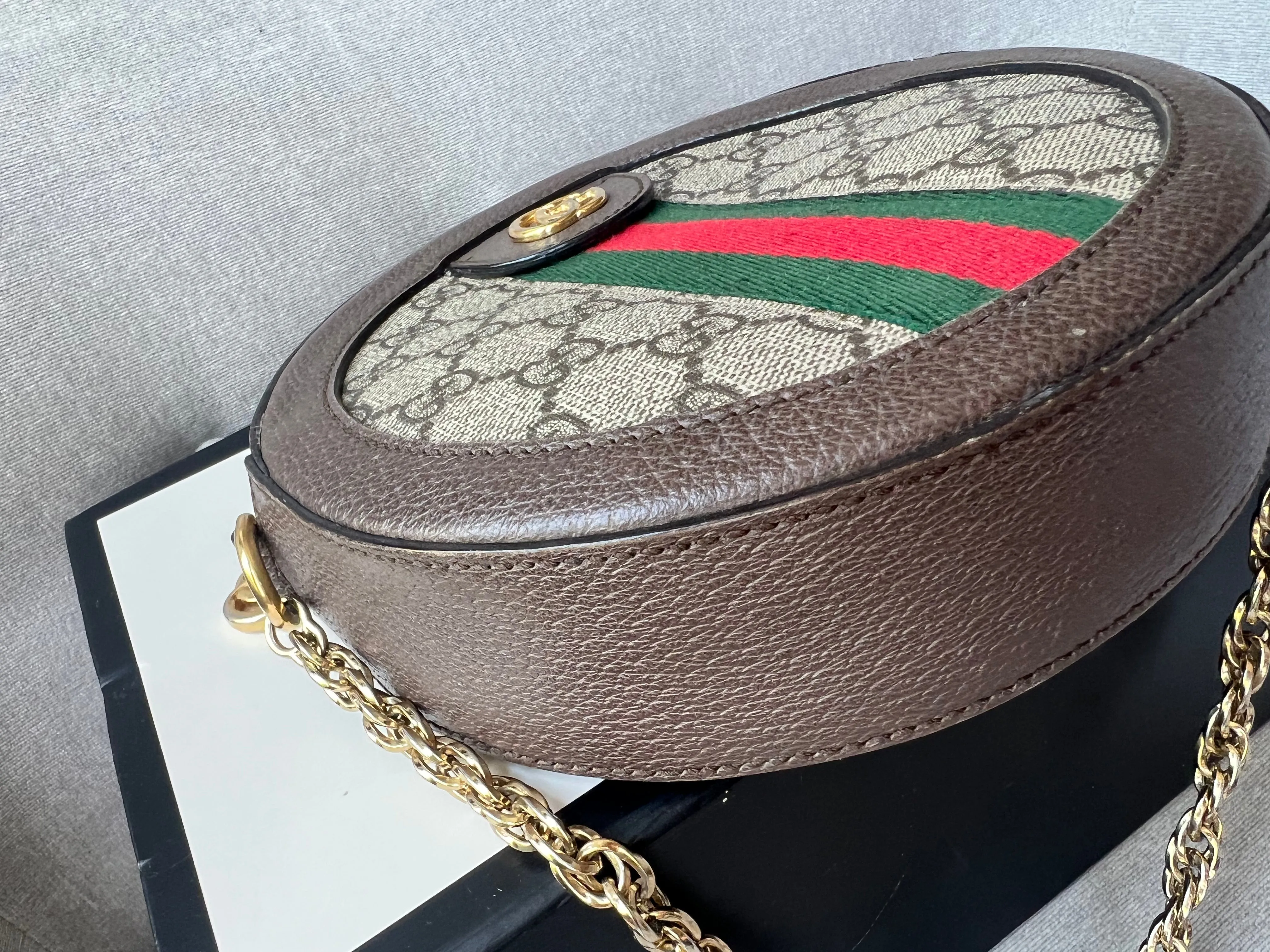 Gucci GG Ophidia Mini GG Round Shoulder Bag