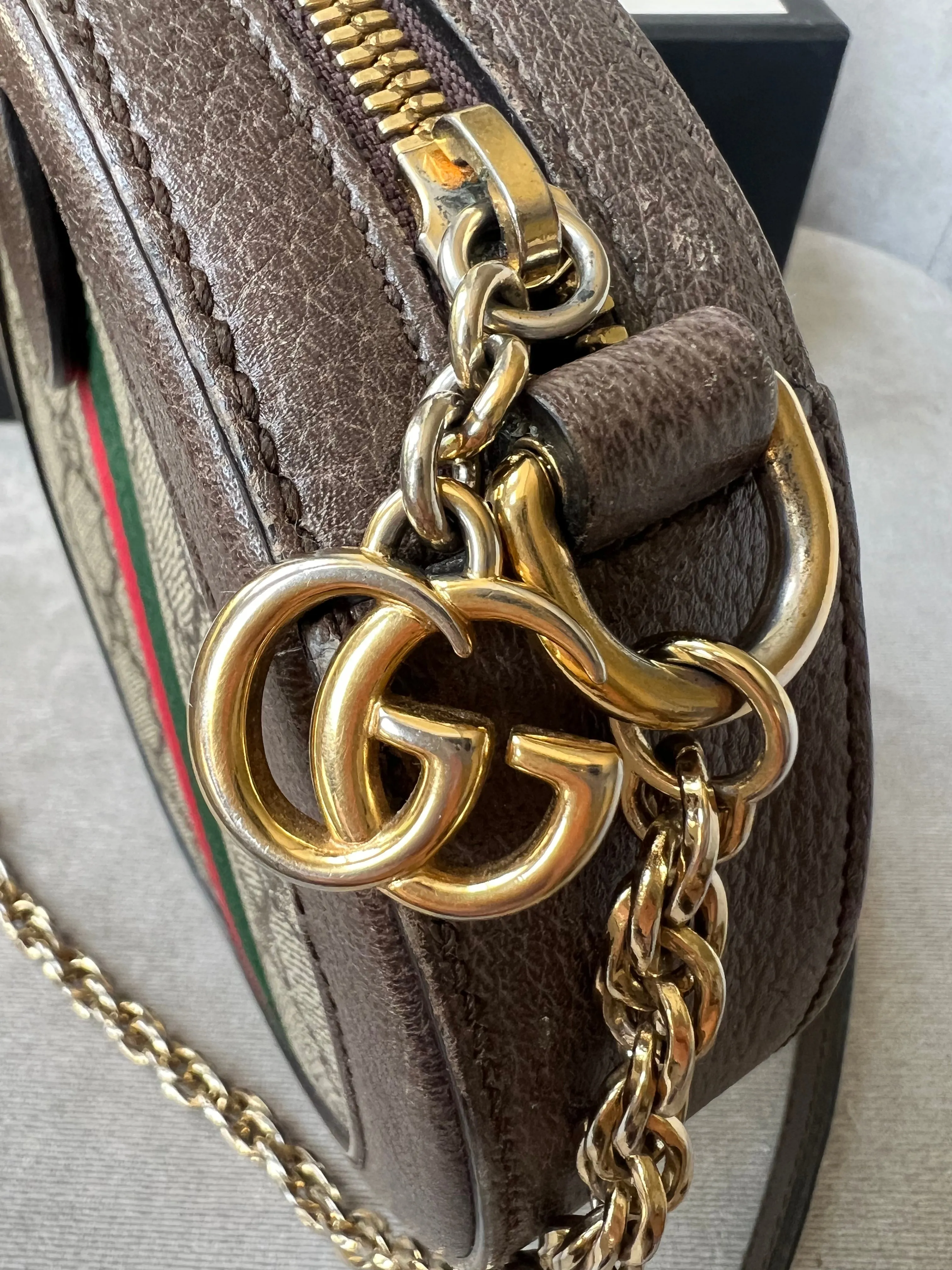 Gucci GG Ophidia Mini GG Round Shoulder Bag