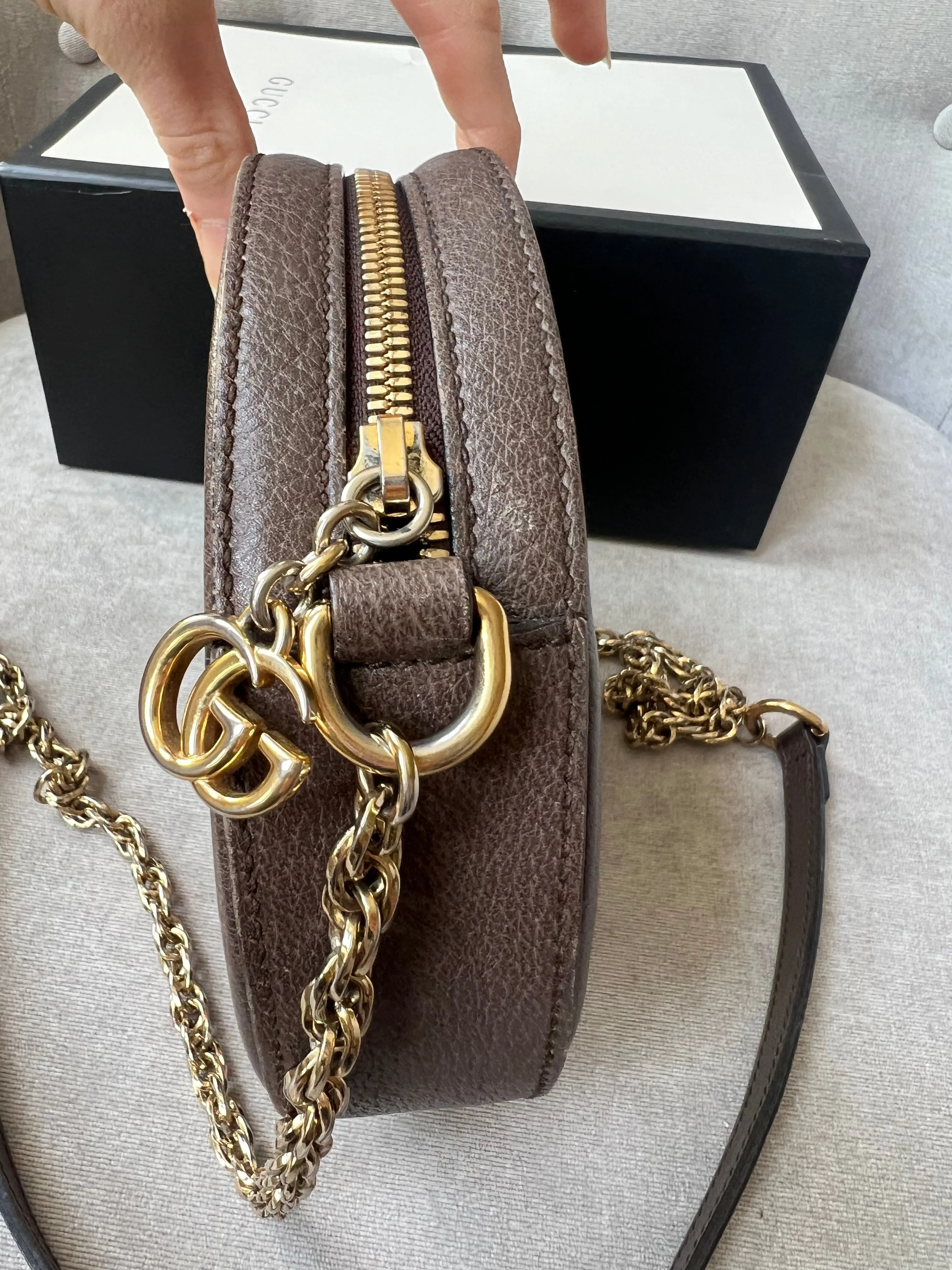 Gucci GG Ophidia Mini GG Round Shoulder Bag