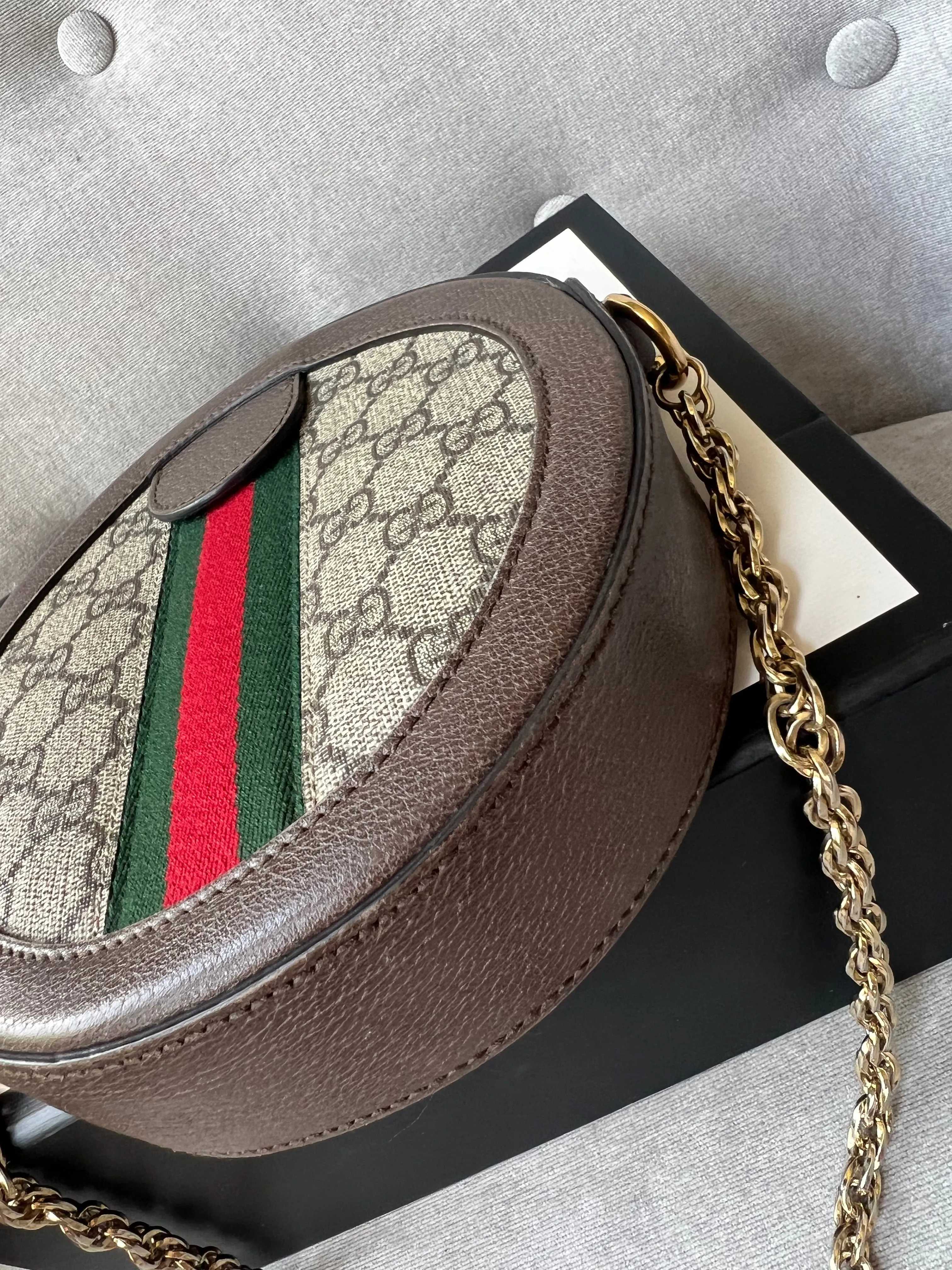 Gucci GG Ophidia Mini GG Round Shoulder Bag