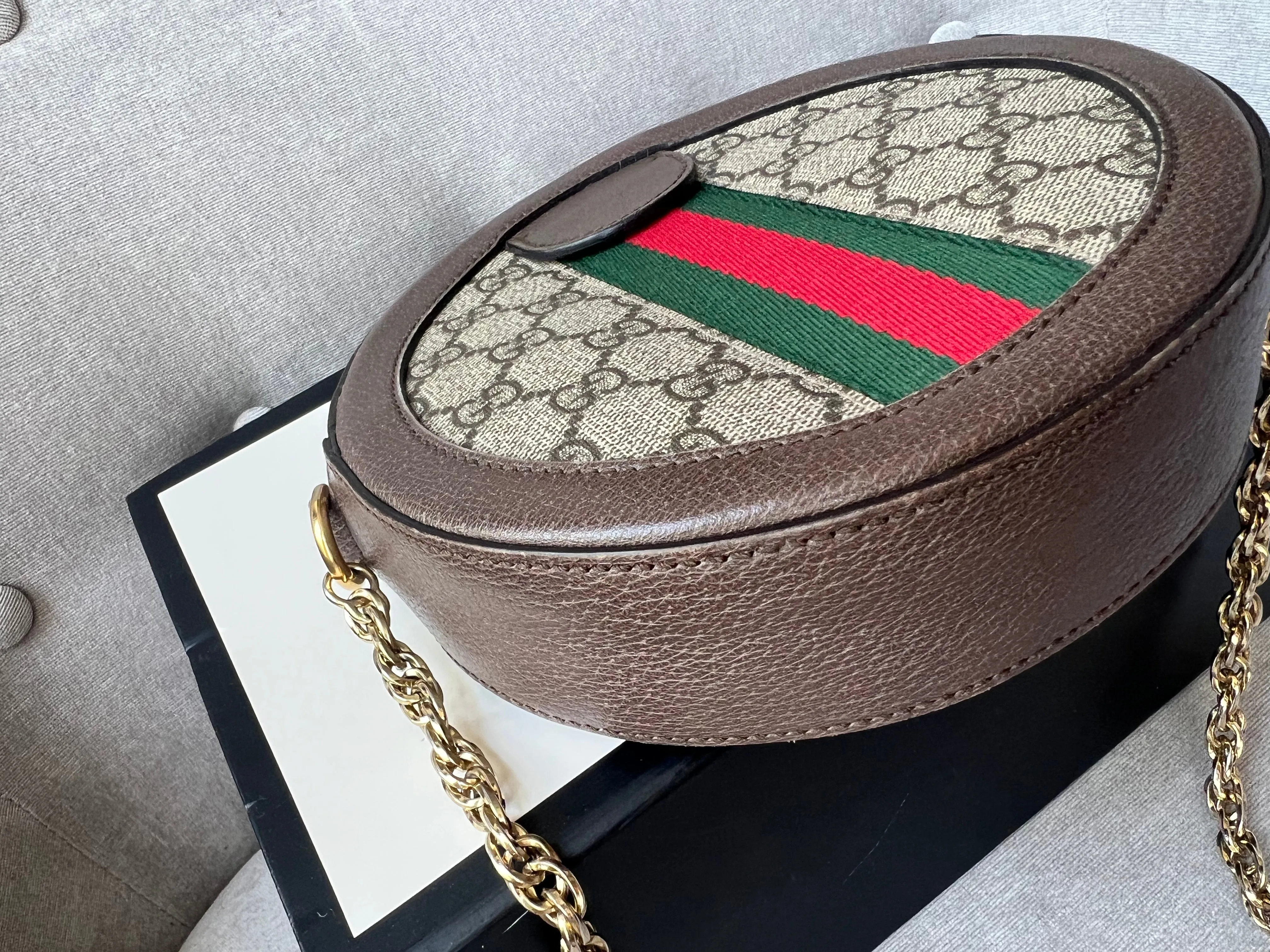 Gucci GG Ophidia Mini GG Round Shoulder Bag