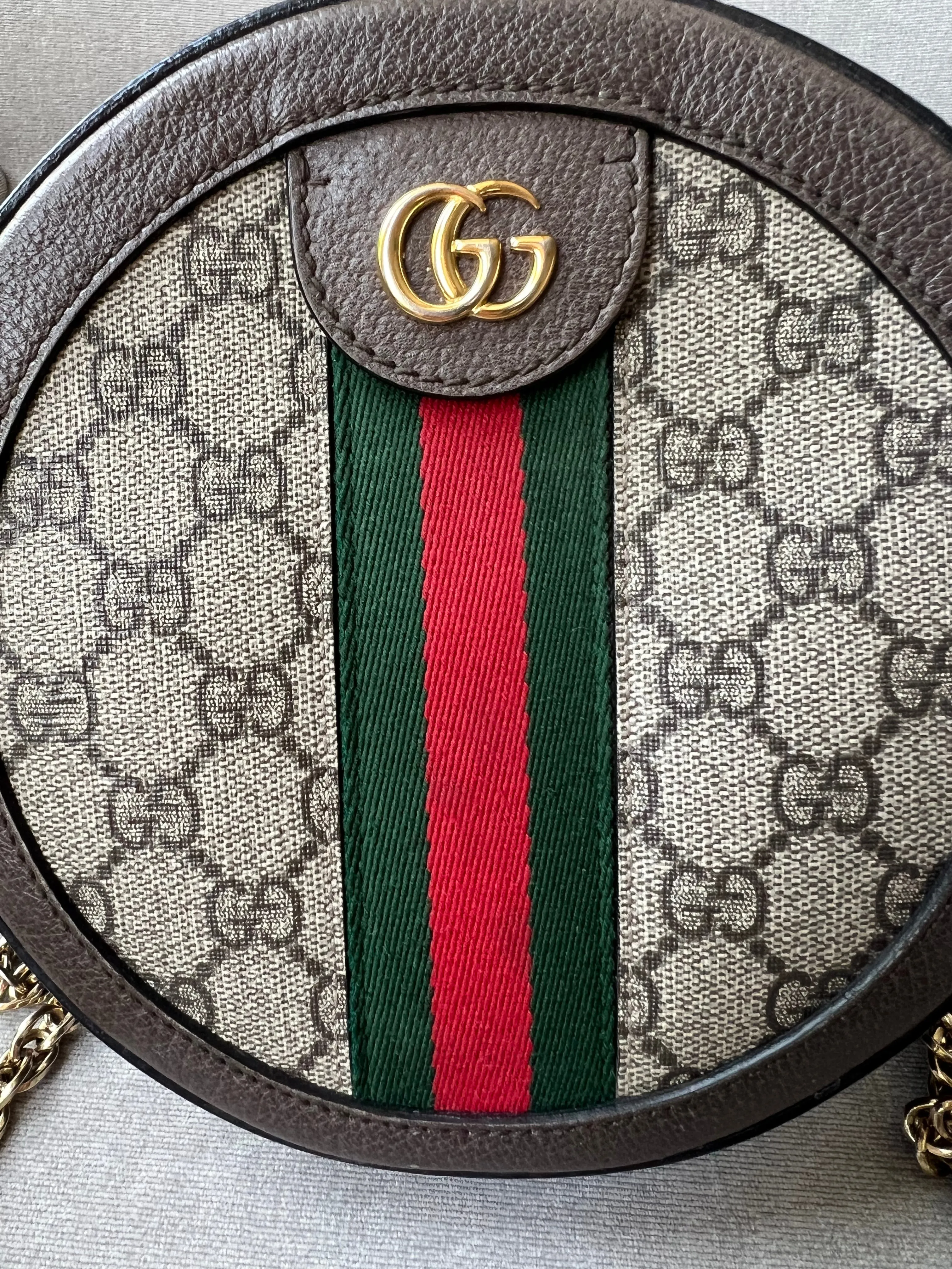 Gucci GG Ophidia Mini GG Round Shoulder Bag