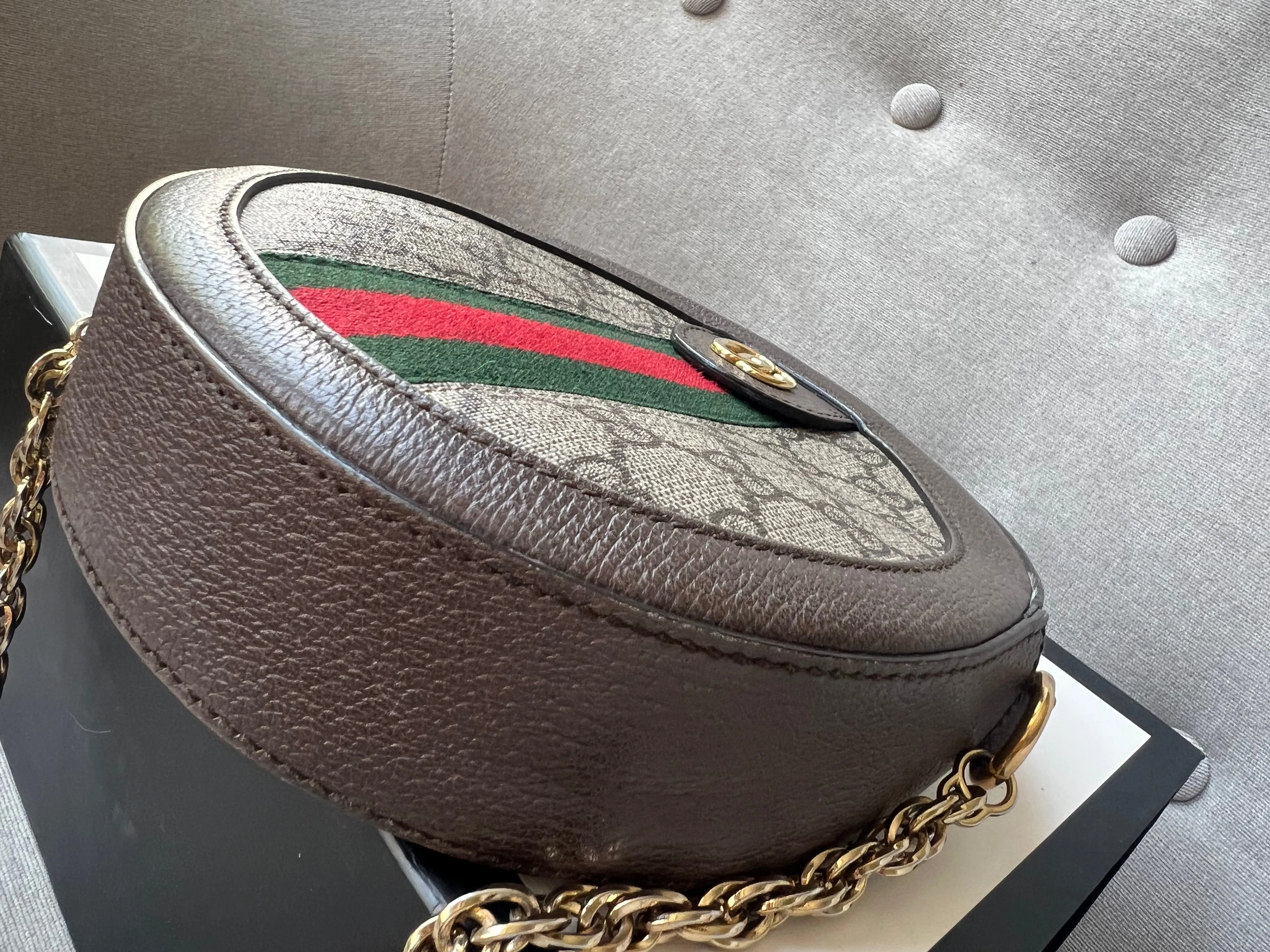 Gucci GG Ophidia Mini GG Round Shoulder Bag