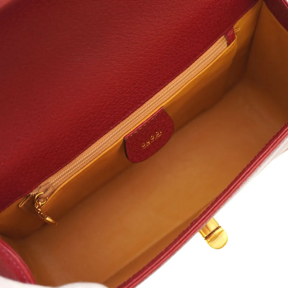 GUCCI Handbag 000.113.0231 leather Red Bamboo Women Used