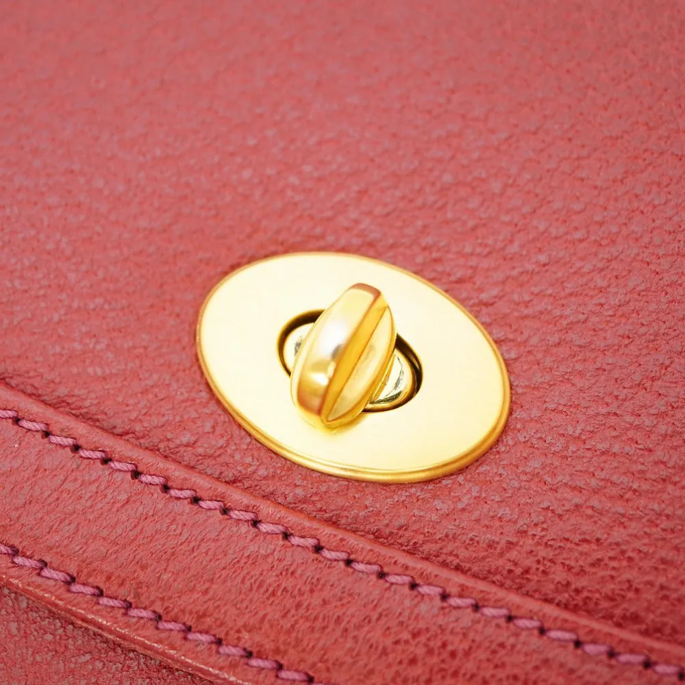 GUCCI Handbag 000.113.0231 leather Red Bamboo Women Used