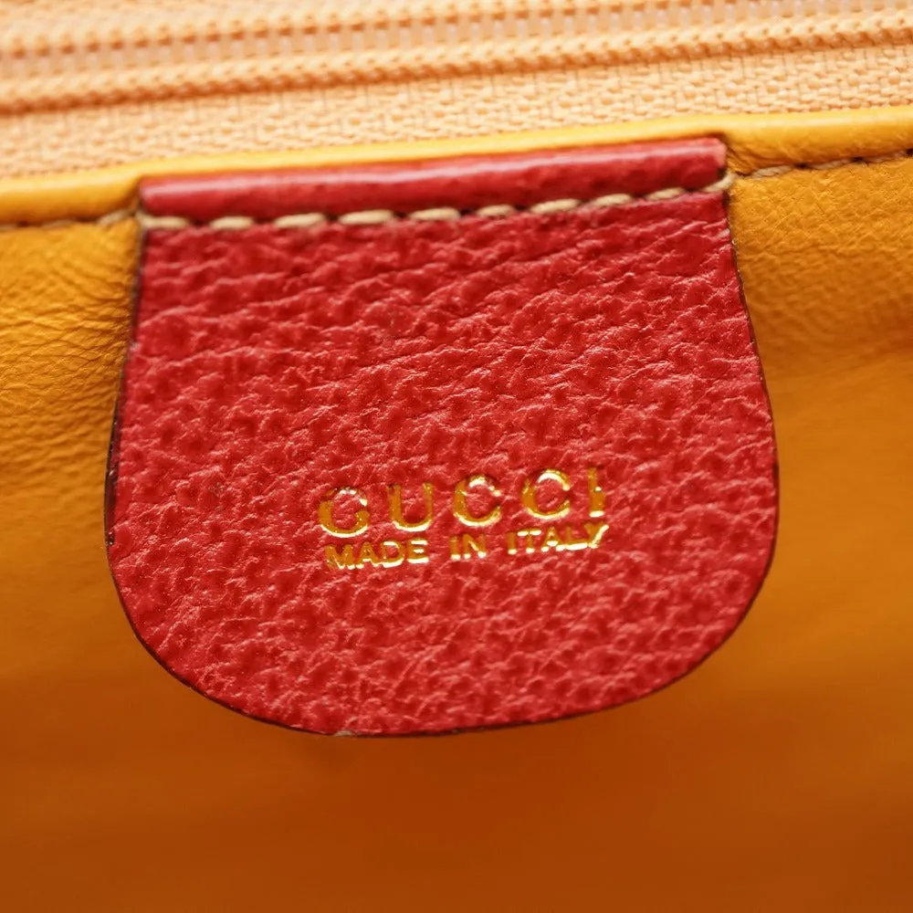 GUCCI Handbag 000.113.0231 leather Red Bamboo Women Used