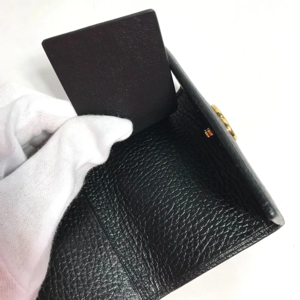 GUCCI Key case Key holder  456118 leather black GG Marmont six hooks Women Used