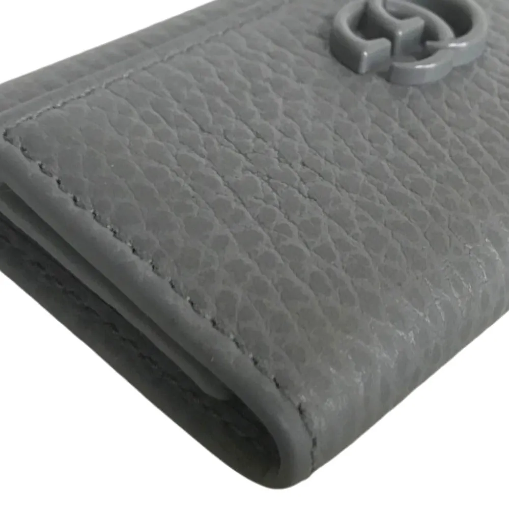 GUCCI Key case Key holder  456118  leather gray Petit Marmont Women Secondhand