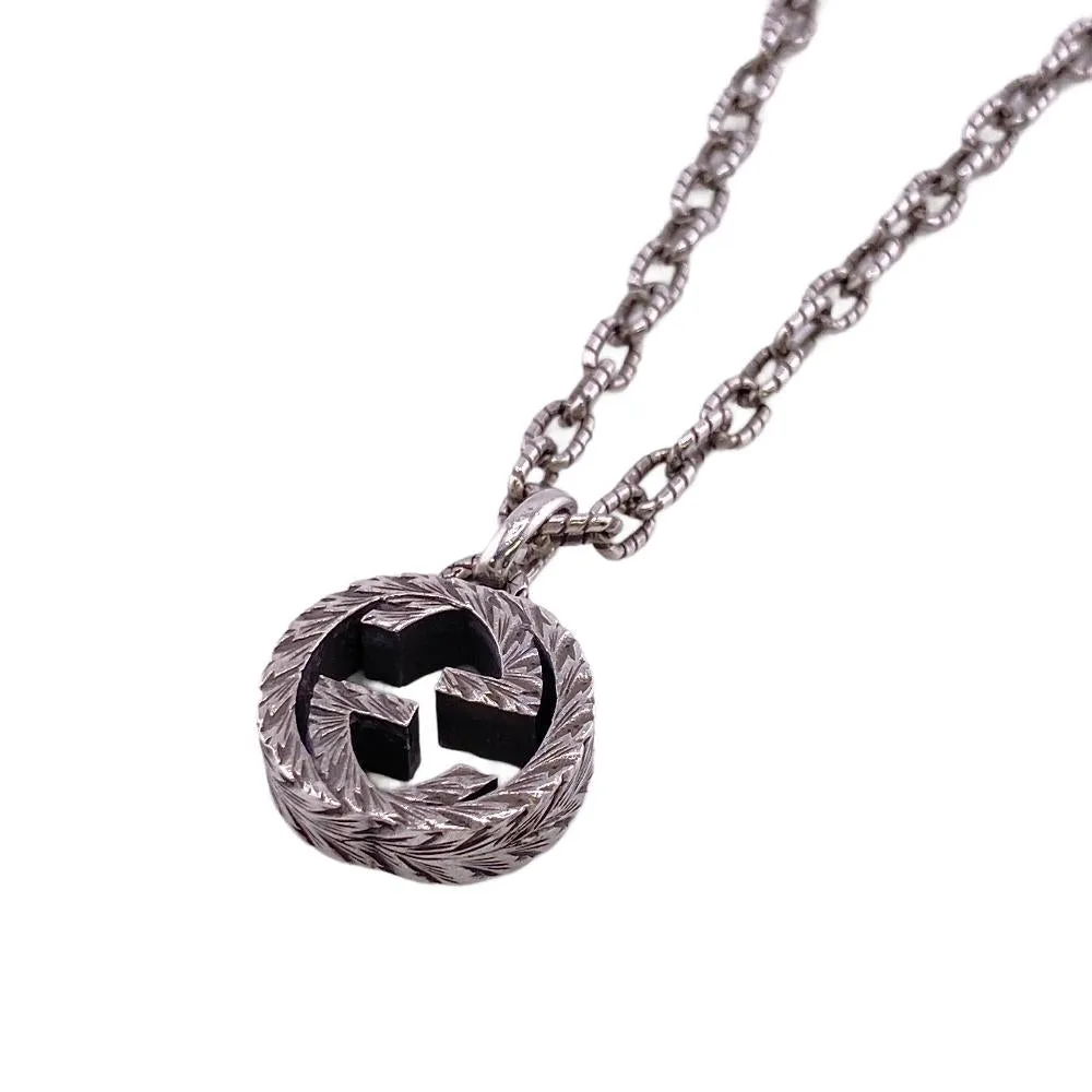 GUCCI Necklace Silver925 Silver 925 15.9g Interlocking G Arabesque unisex(Unisex) Used
