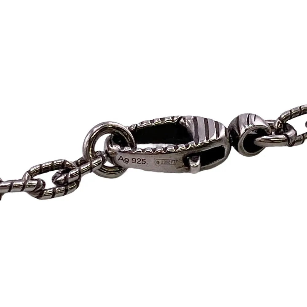 GUCCI Necklace Silver925 Silver 925 15.9g Interlocking G Arabesque unisex(Unisex) Used