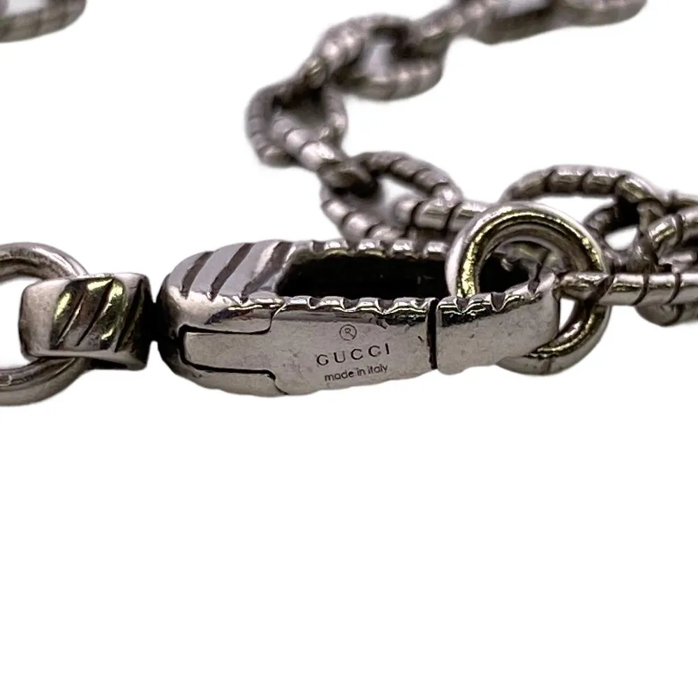 GUCCI Necklace Silver925 Silver 925 15.9g Interlocking G Arabesque unisex(Unisex) Used