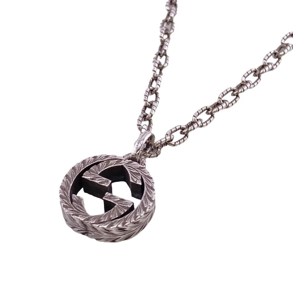 GUCCI Necklace Silver925 Silver 925 15.9g Interlocking G Arabesque unisex(Unisex) Used
