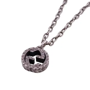 GUCCI Necklace Silver925 Silver 925 15.9g Interlocking G Arabesque unisex(Unisex) Used
