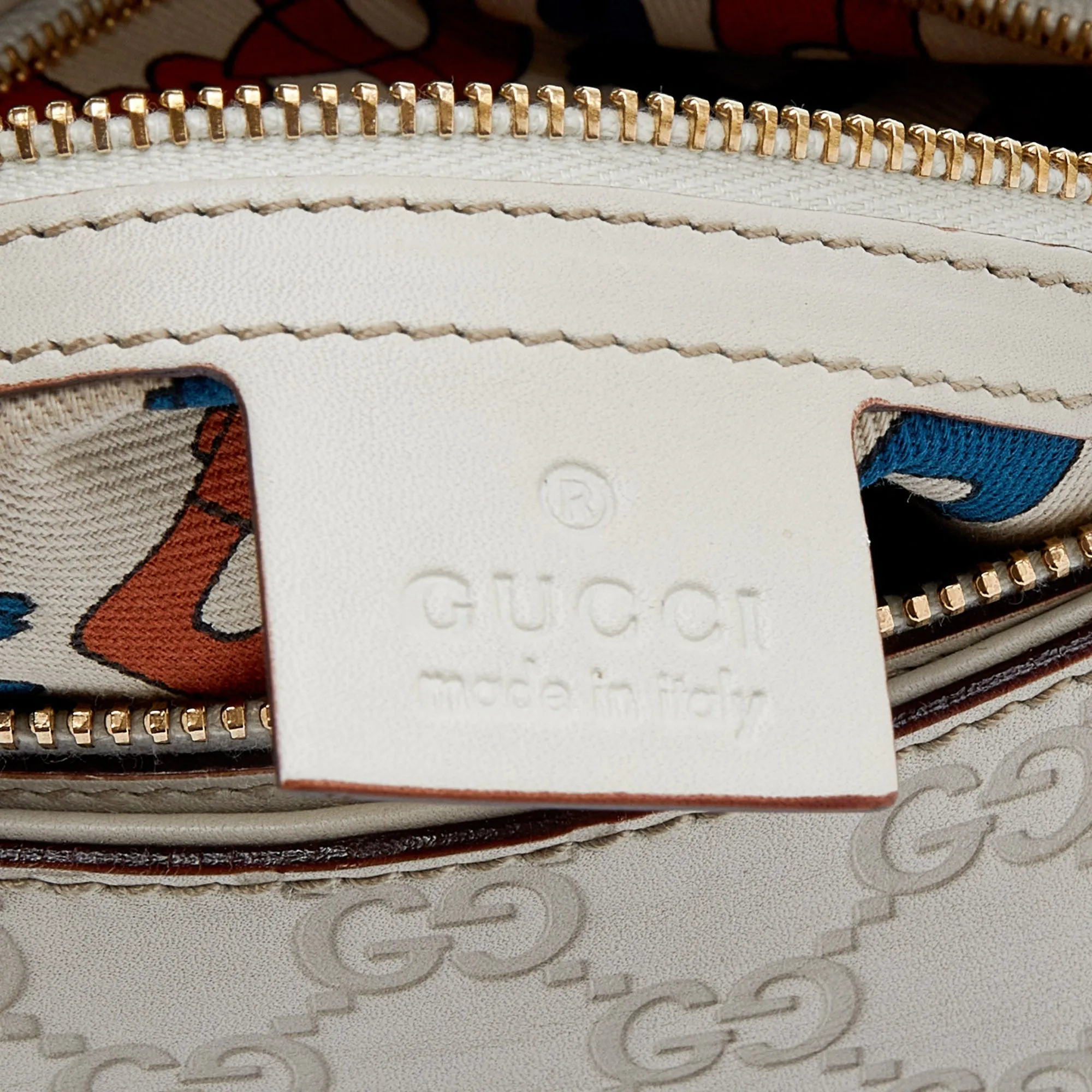 Gucci Off-White Guccissima Leather Creole Hobo