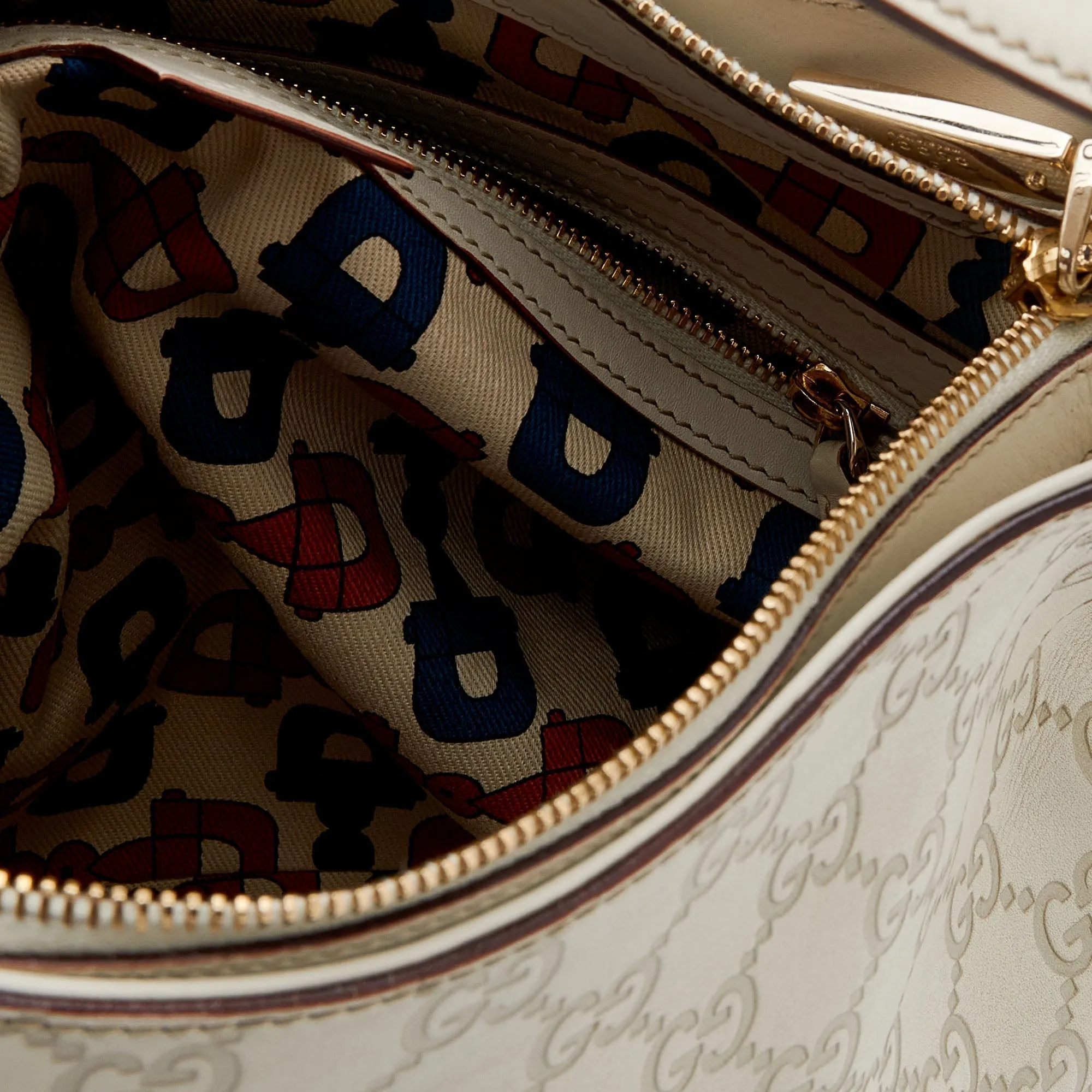 Gucci Off-White Guccissima Leather Creole Hobo