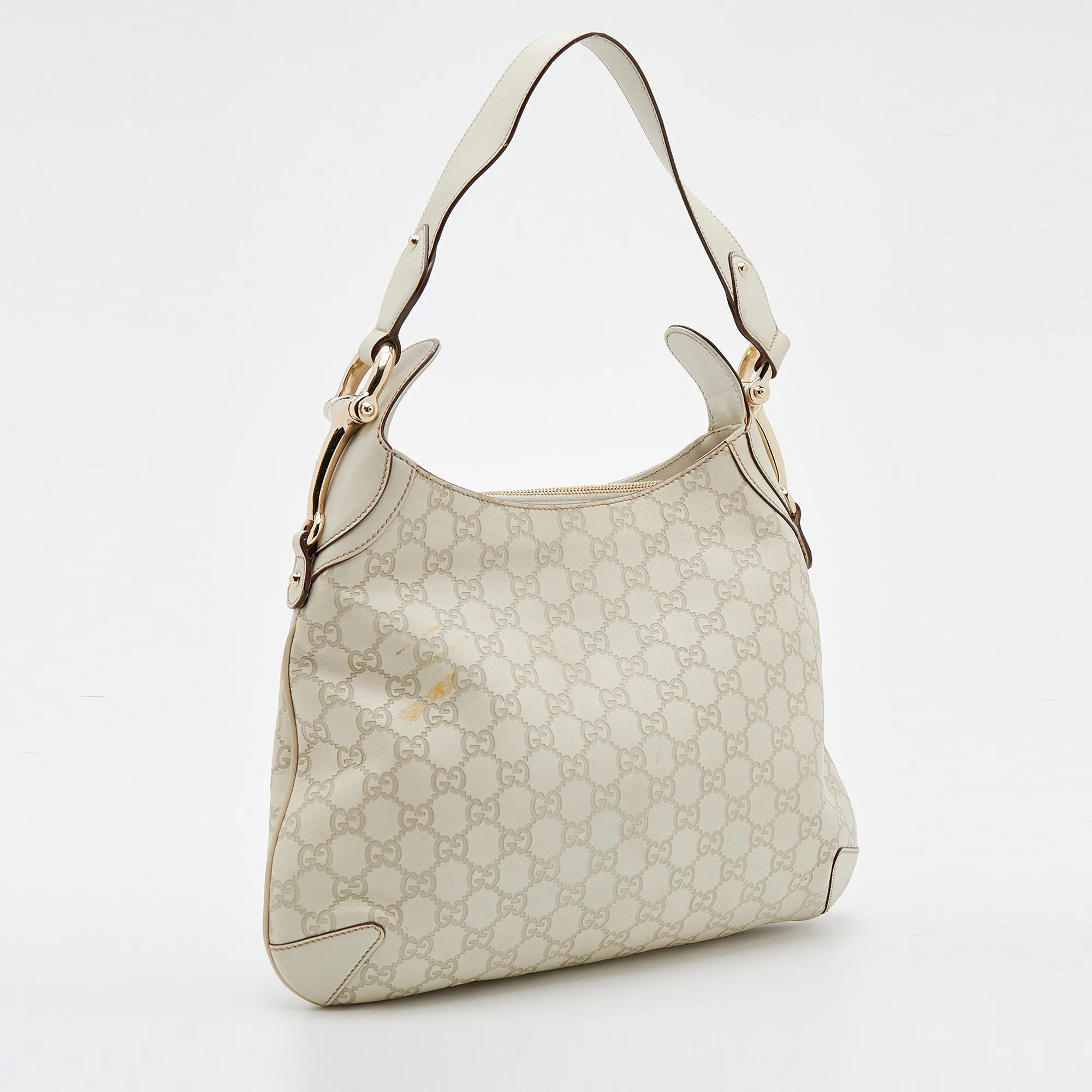 Gucci Off-White Guccissima Leather Creole Hobo