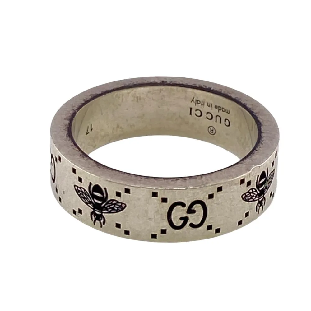 GUCCI Ring Silver925 Silver 17 925 GG Bee Hachi mens Used