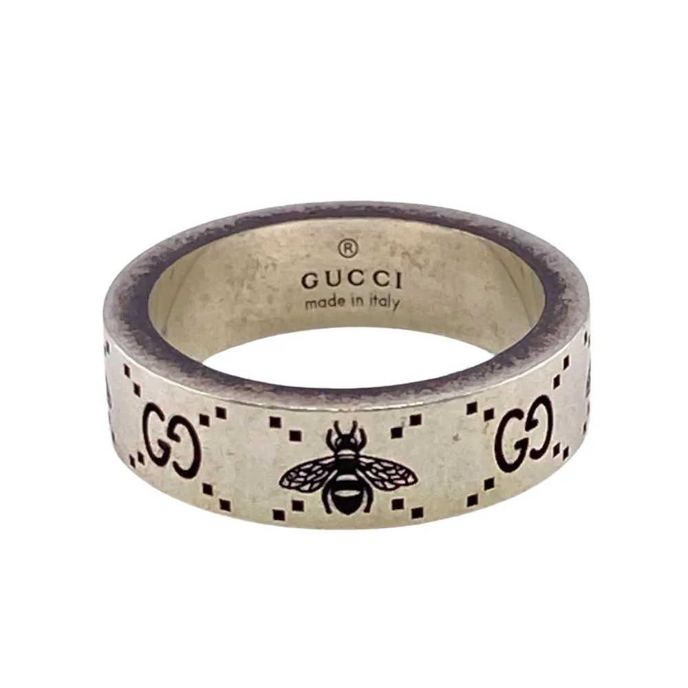 GUCCI Ring Silver925 Silver 17 925 GG Bee Hachi mens Used