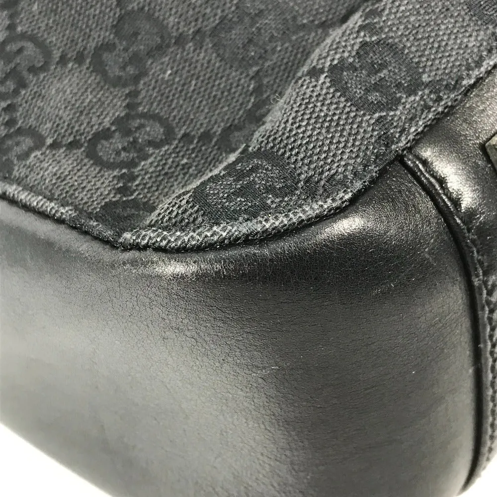GUCCI Shoulder Bag 101920 GG canvas / leather black With porch GG Women Used