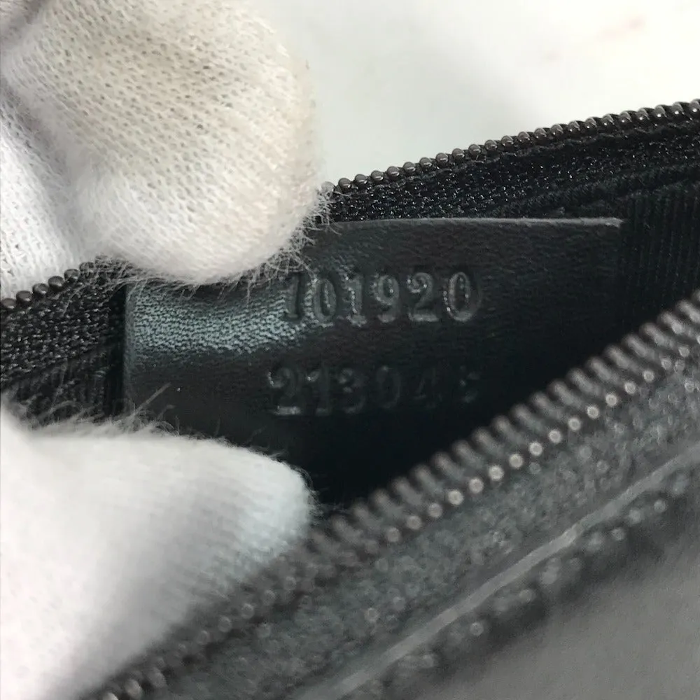 GUCCI Shoulder Bag 101920 GG canvas / leather black With porch GG Women Used