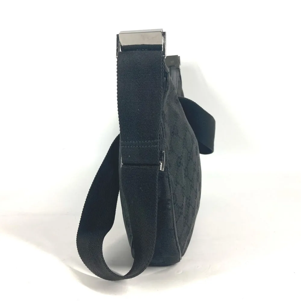 GUCCI Shoulder Bag 122790 GG canvas / leather black GG mens Used