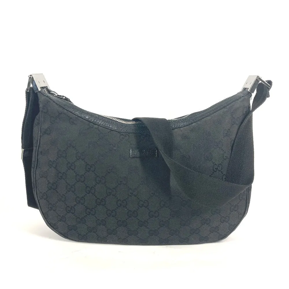 GUCCI Shoulder Bag 122790 GG canvas / leather black GG mens Used