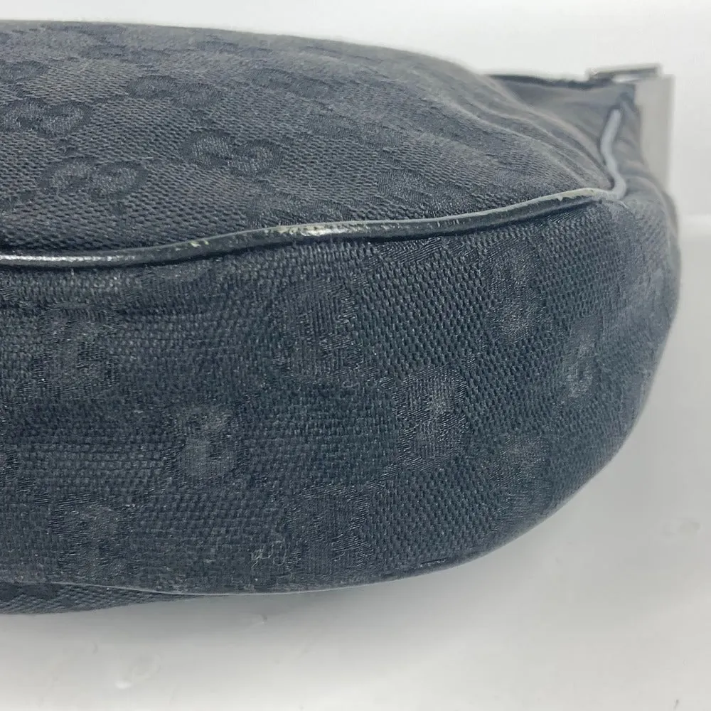 GUCCI Shoulder Bag 122790 GG canvas / leather black GG mens Used