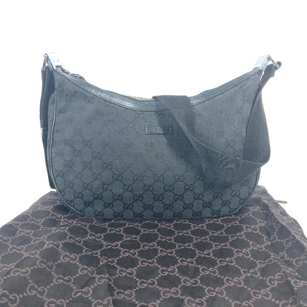 GUCCI Shoulder Bag 122790 GG canvas / leather black GG mens Used