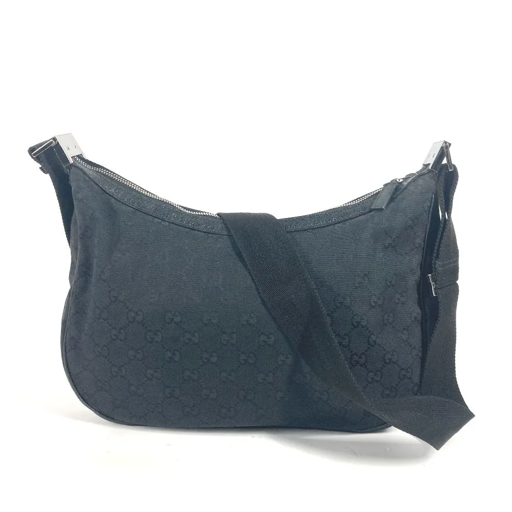 GUCCI Shoulder Bag 122790 GG canvas / leather black GG mens Used