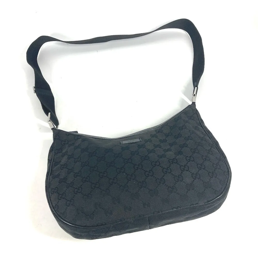 GUCCI Shoulder Bag 122790 GG canvas / leather black GG mens Used