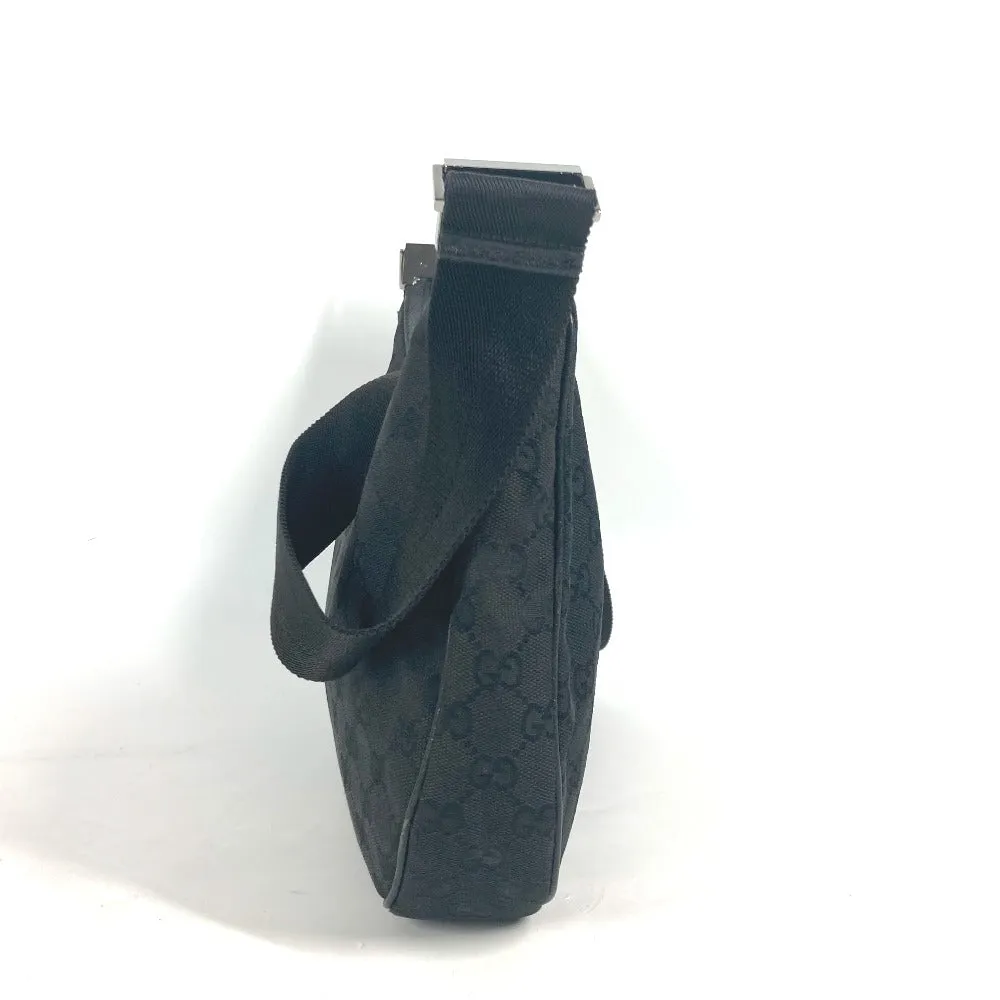 GUCCI Shoulder Bag 122790 GG canvas / leather black GG mens Used