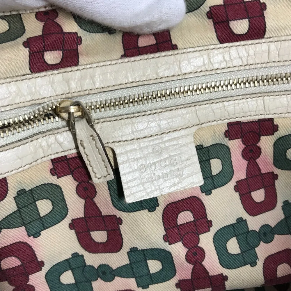GUCCI Shoulder Bag 137396 GG canvas / leather beige GG Shelly line Women Used