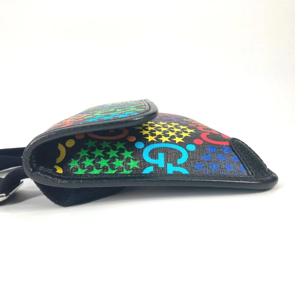 GUCCI Sling bag 598113 Leather / PVC multicolor GG Supreme psychedelic belt bag mens Secondhand