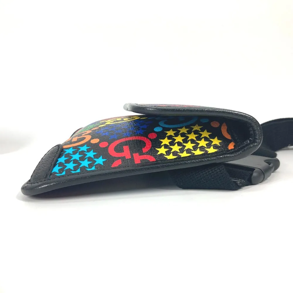 GUCCI Sling bag 598113 Leather / PVC multicolor GG Supreme psychedelic belt bag mens Secondhand