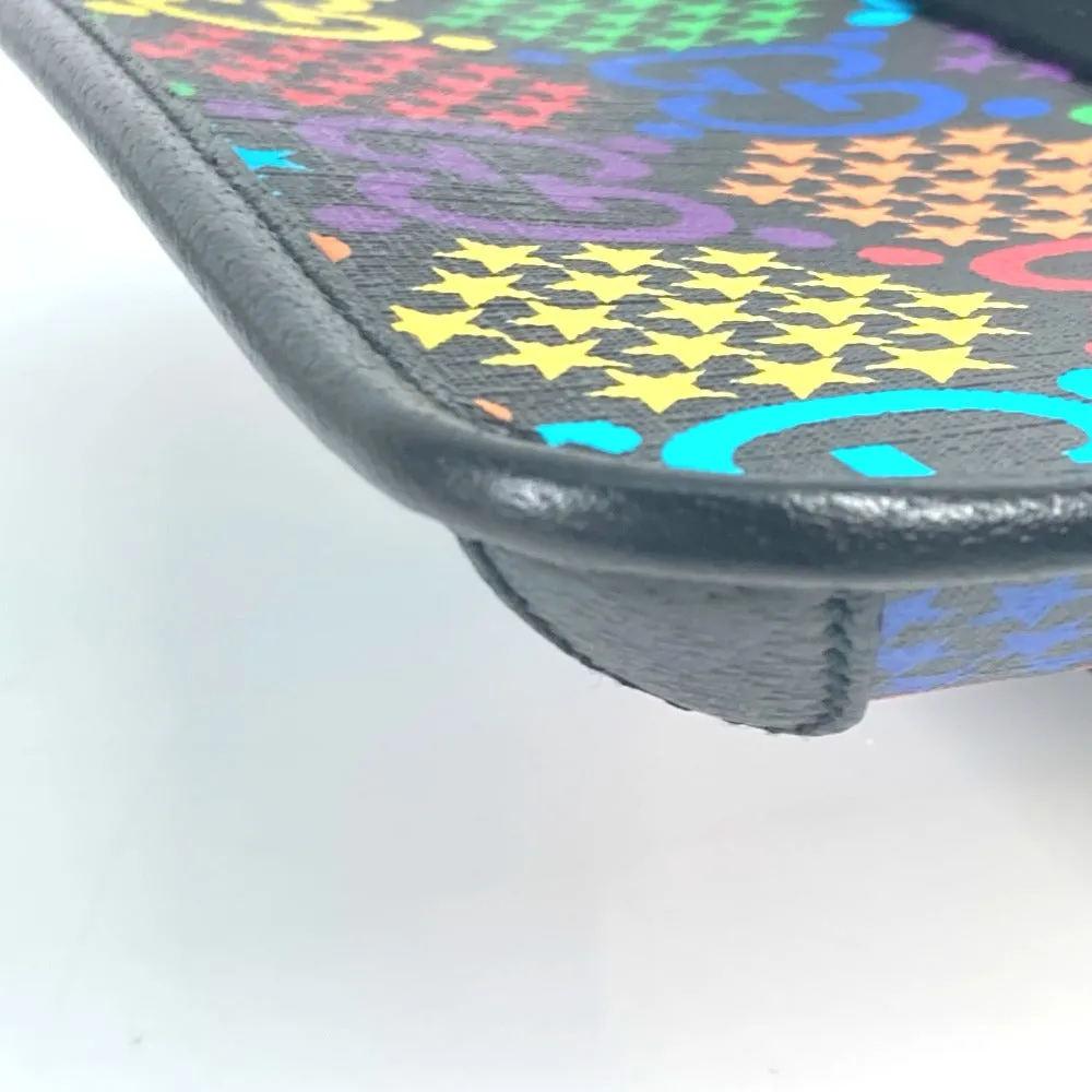 GUCCI Sling bag 598113 Leather / PVC multicolor GG Supreme psychedelic belt bag mens Secondhand