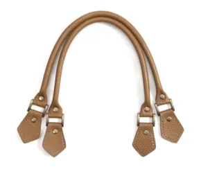 Handbag & Tote Bag Handles: 18.2" Embossed Rolled Leather (1 Pair)