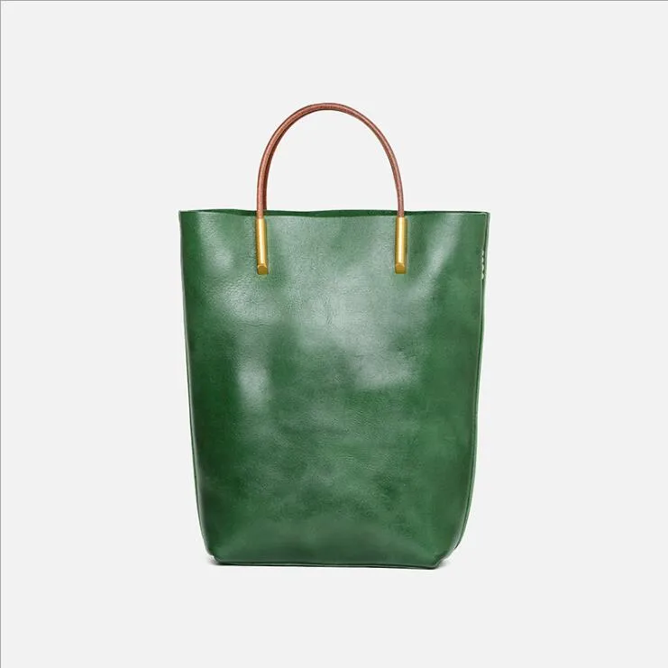 Handmade Womens Leather Work Tote Bag Handbags For Women