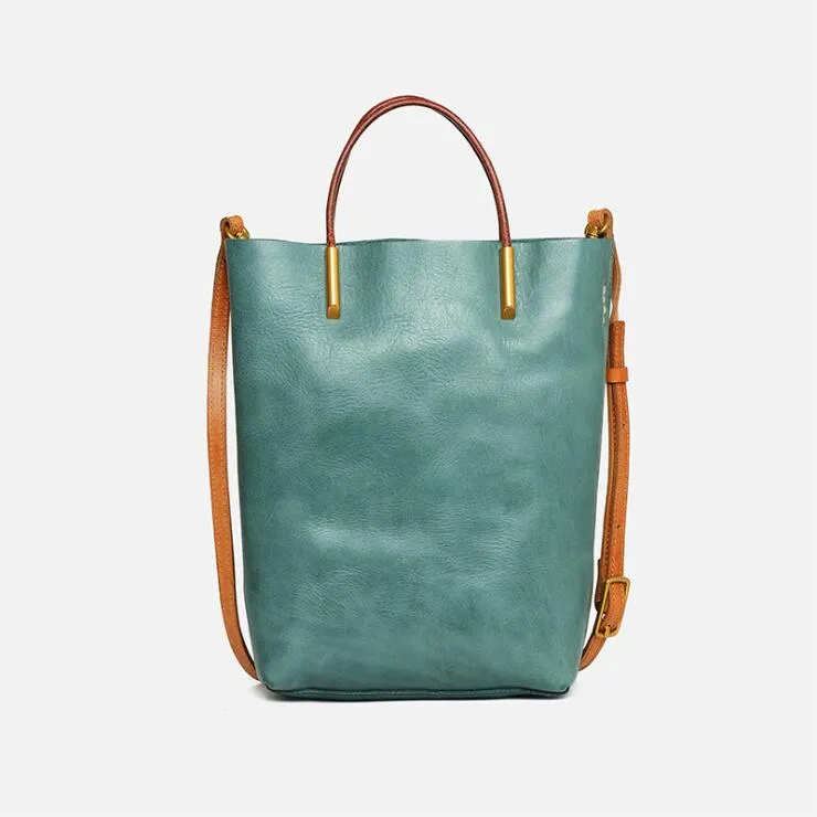 Handmade Womens Leather Work Tote Bag Handbags For Women