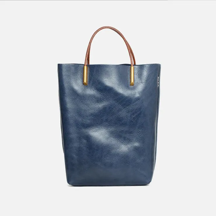 Handmade Womens Leather Work Tote Bag Handbags For Women