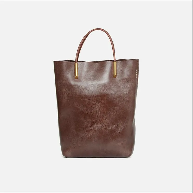 Handmade Womens Leather Work Tote Bag Handbags For Women