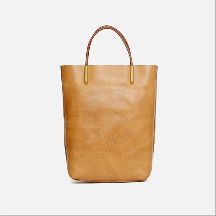 Handmade Womens Leather Work Tote Bag Handbags For Women