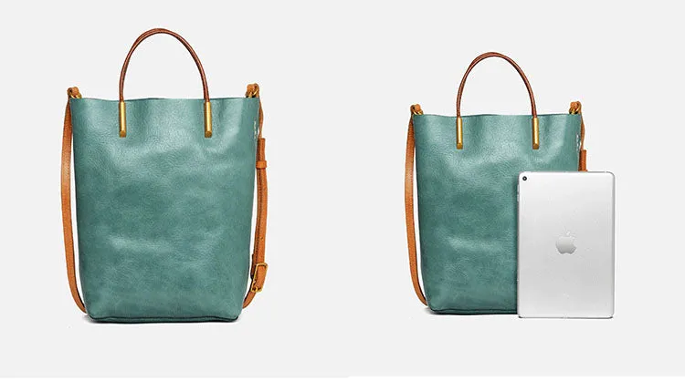 Handmade Womens Leather Work Tote Bag Handbags For Women