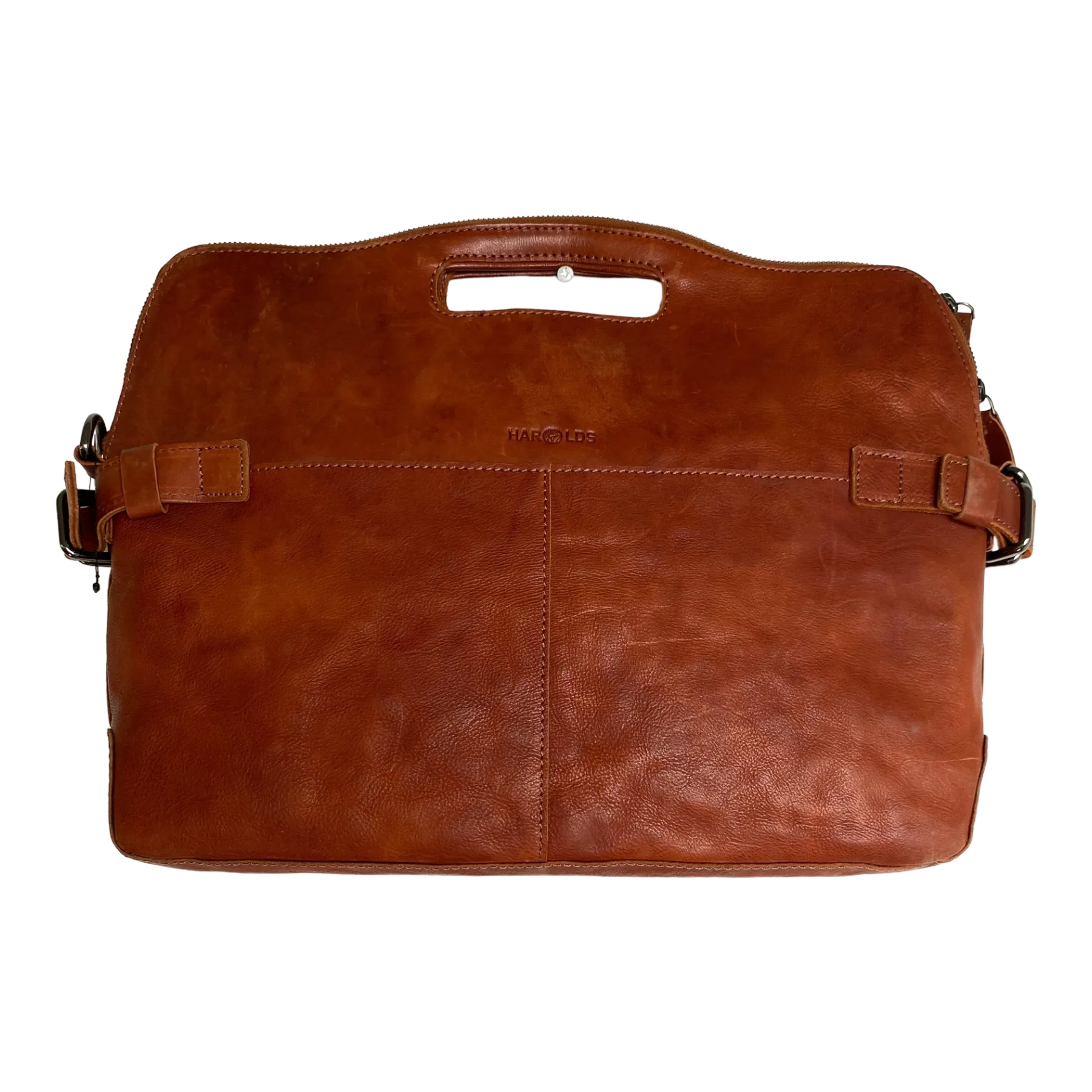 Harold's Bags leather business bag, rust