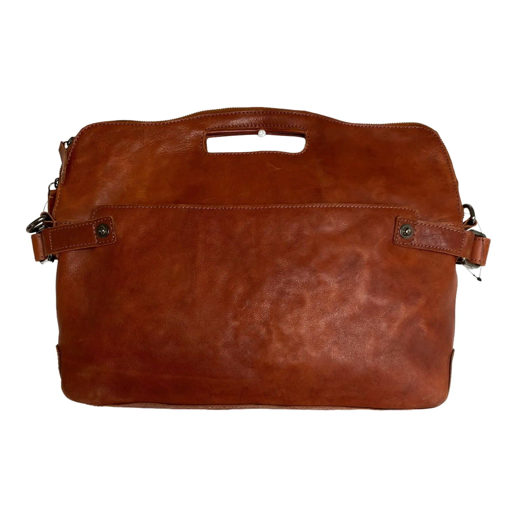 Harold's Bags leather business bag, rust