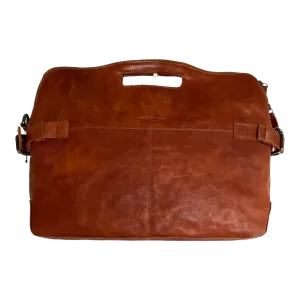 Harold's Bags leather business bag, rust