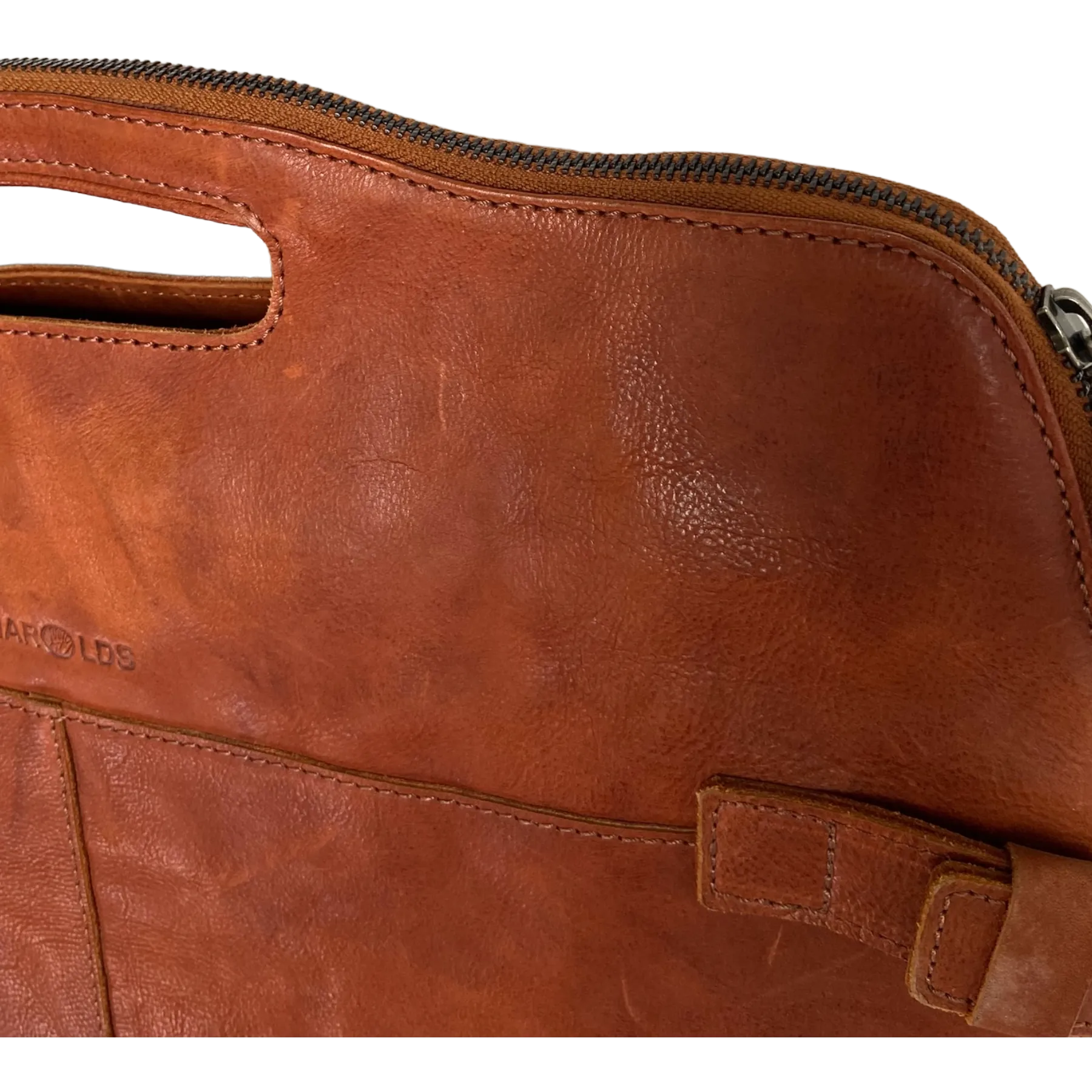 Harold's Bags leather business bag, rust